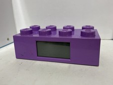 Lego Gear Brick Digital Alarm Clock Purple 2010 Tested Unboxed