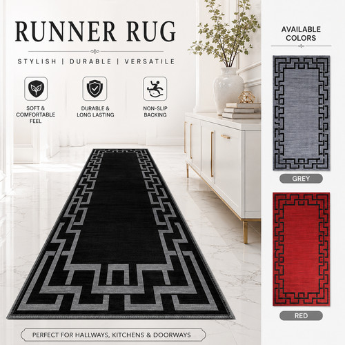 Non slip hall runner rug - non,
