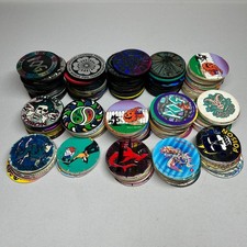 Vintage POGS Large Bundle 200 Assorted Slammers Milk Caps WPF Mad Caps etc 1990s