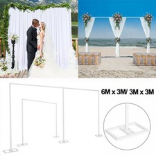 20ft x10ft Adjustable Wedding Backdrop Stand Ice Silk Curtain Drape Kit for Sale