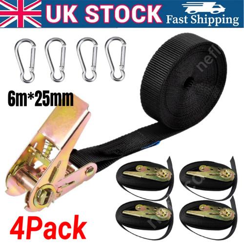 25mm zinc ratchet straps - 6m,