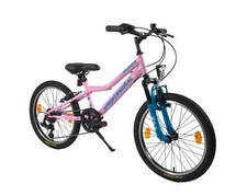 Sky Dancer 20" Wheel 10" Frame 6 Speed Front Suspension Bike Pink/Blue Age 6+