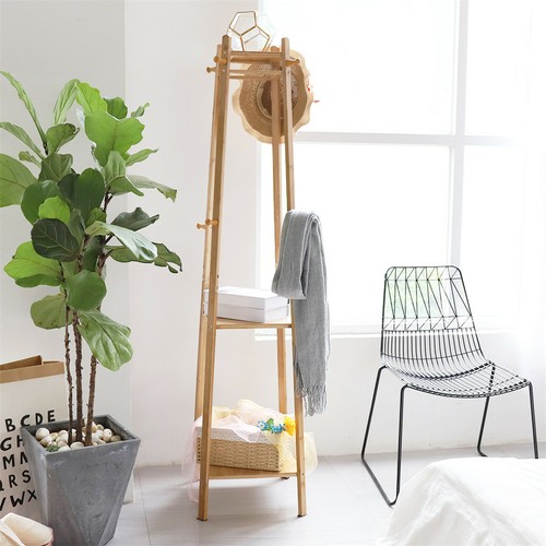 Wooden coat stand rack hat - wooden,