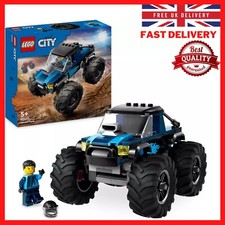 LEGO City Blue Monster Truck Toy for 5 Plus Year Old Boys and Girls, Vehicle Set