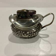 Vintage Mosda Automatic  Table Lighter Silver plated  Made In England 