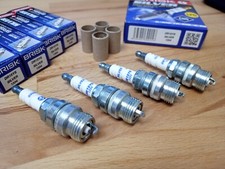 4x Ford Pinto Engine Upgrade Head insert Adaptors with BRISK DR15YS Spark Plugs
