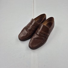 BALLY Brigade Loafers 8.5 42.5 Brown Men Leather Fringe Formal Dress Shoes