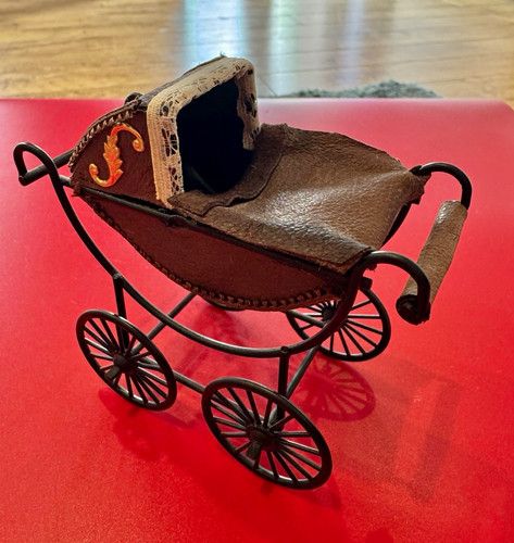 Dolls house vintage pram with