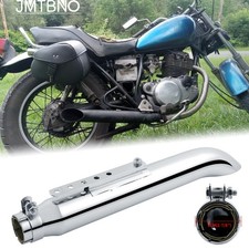 Universal 20" Exhaust Slip On Muffler Pipe Tip For Yamaha XJ750 SR250 XJ650