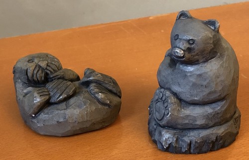 Vintage bear otter - vintage, sculpture