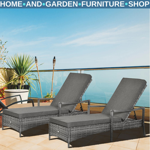 Rattan sun loungers with - rattan,