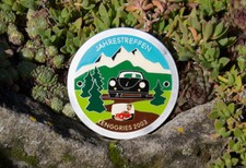 VINTAGE ENAMEL AUTOMOBILE CAR BADGE # PORSCHE 356 MEETING LENGGRIES GERMANY 2003