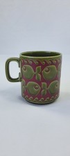 JOHN CLAPPISON Mug Mug Green Fish Shiny Matte Bottom Liedevin HORNSEA POTTERY