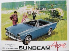 SUNBEAM Alpine Series V 1725cc Car Sales Brochure c1966 #6007/EX/IT Italian