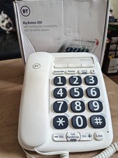 BT Big Button 200 Corded Phone Handsfree Speaker / Elderly Friendly (H)