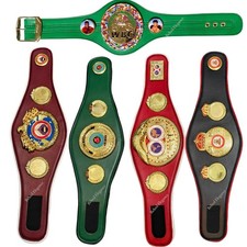 KIDS BOXING BELTS SET OF 5-WBC, WBO, WBA, IBF, IBO NEW Championship Mini Replica