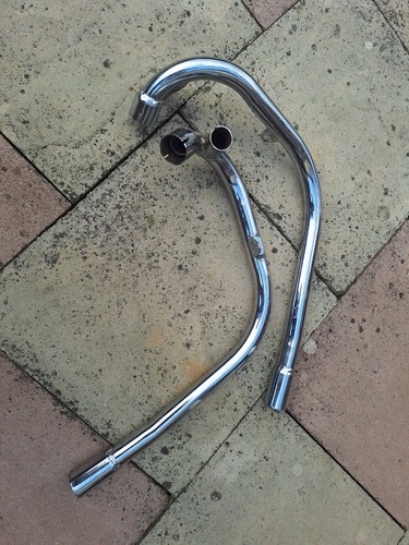 Triumph t100 exhaust downpipes - triumph,