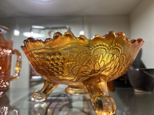 Antique fenton lotus grape - lotus, &
