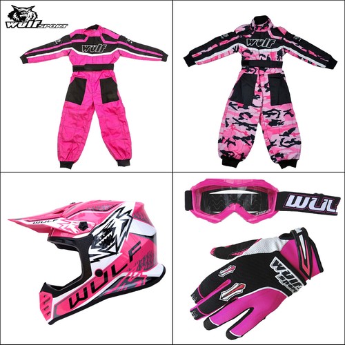 Wulf kids pink motocross - pink,