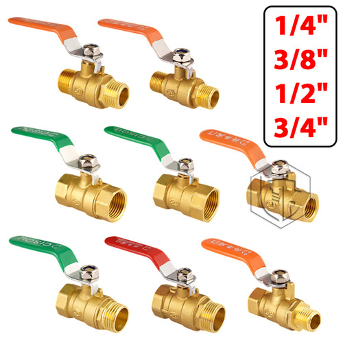 Brass lever ball valve - brass,