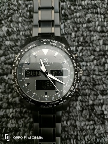 Mens world timer chronograph - mens,