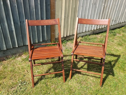 Pair vintage folding wooden - pair, of