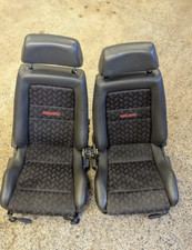 Pair of rare part leather Recaro LX seats 