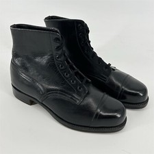 1940s Black Boots Oxford toe