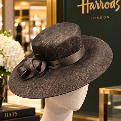 Philip treacy black wide - wide, brim