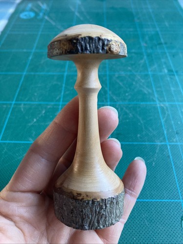 New hand made wooden mushroom - new,