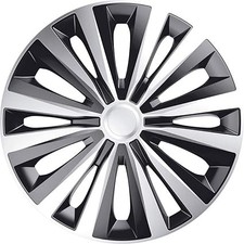 FOR CITROEN BERLINGO 16" INCH WHEEL TRIMS HUB CAPS SILVER & BLACK MULITY 4PC