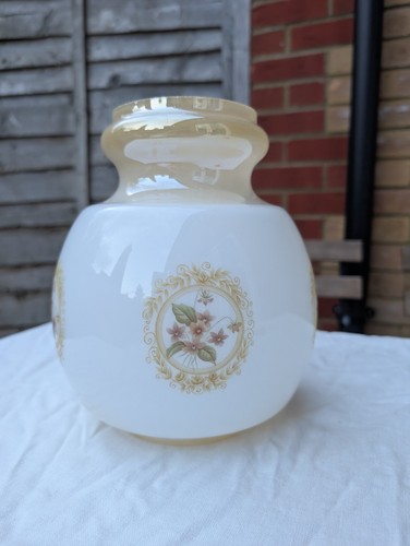 Vintage opal glass oil - opal, lamp