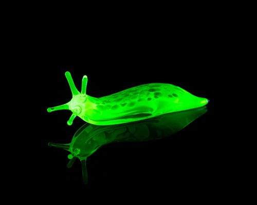 Uranium glass slug figurine - uranium,