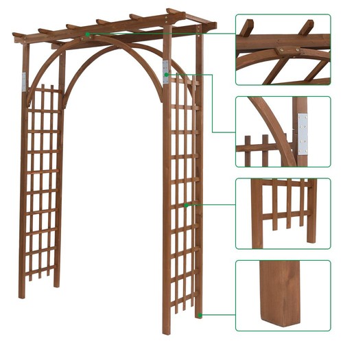 Wooden garden arch trellis - wooden,