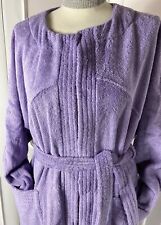 David Nieper Purple Luxury Cotton Towelling Dressing Gown Bath Robe Spa L 16 18