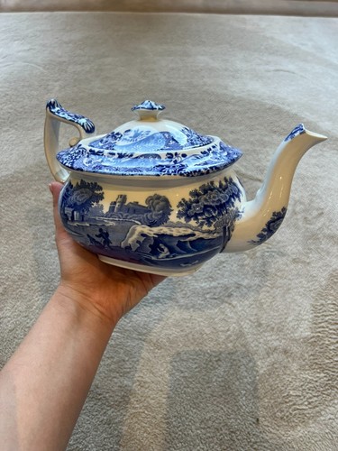 Spode blue italian teapot - spode, |