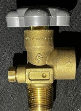 CGA580 3/4" NGT x 1/2" Gas Cylinder Valve For Use W/ Nitrogen/Argon/Helium