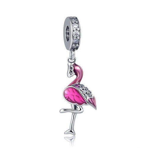Pink flamingo dangle - pink,