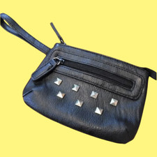 ZARA Black Faux Leather Gold