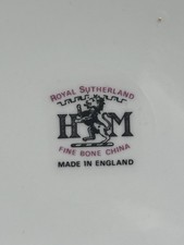 Royal Sutherland Bone China  5 Cups Sauces Side Plates Sugar Bowl &Jug Set