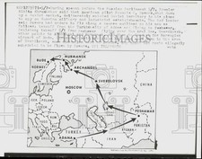 1960 Press Photo Map of