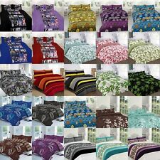 Luxury Reversible Floral Duvet Quilt Cover Bedding Set Single Double King  NZ