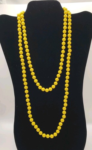 Vtg necklace canary yellow - necklace,