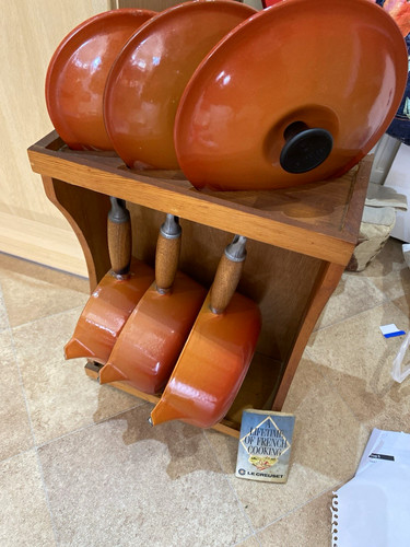 Creuset orange enamelled - le,