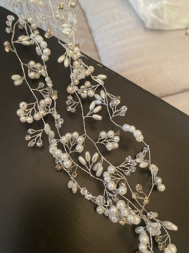 Pearls wedding hair vine - wedding,