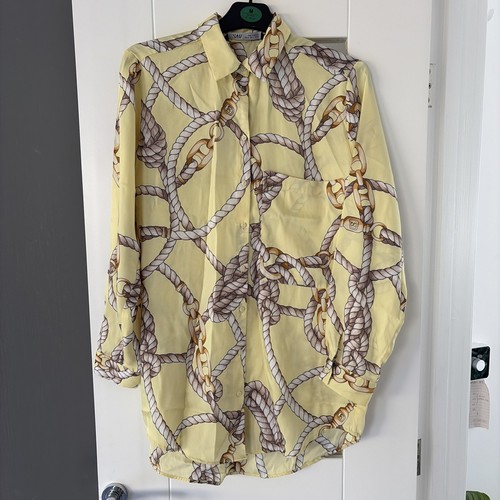 Zara rope print yellow women - zara,