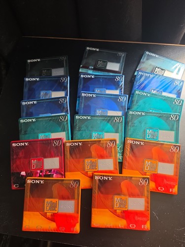 Sony color minute minidiscs - color,