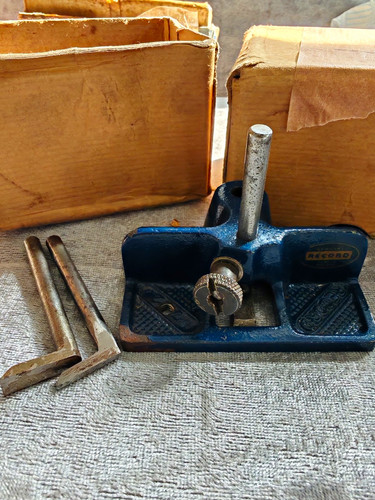 Record router plane blue metal - blue,