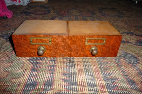 Two original antique oak - two,