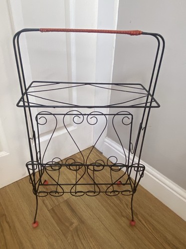 Vintage atomic magazine rack - atomic,